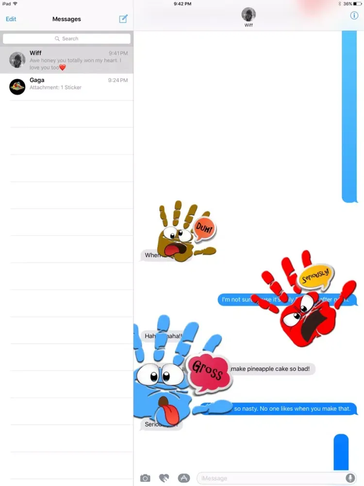 Talk to the Hand Stickers iPad  স্ক্রিনশট
