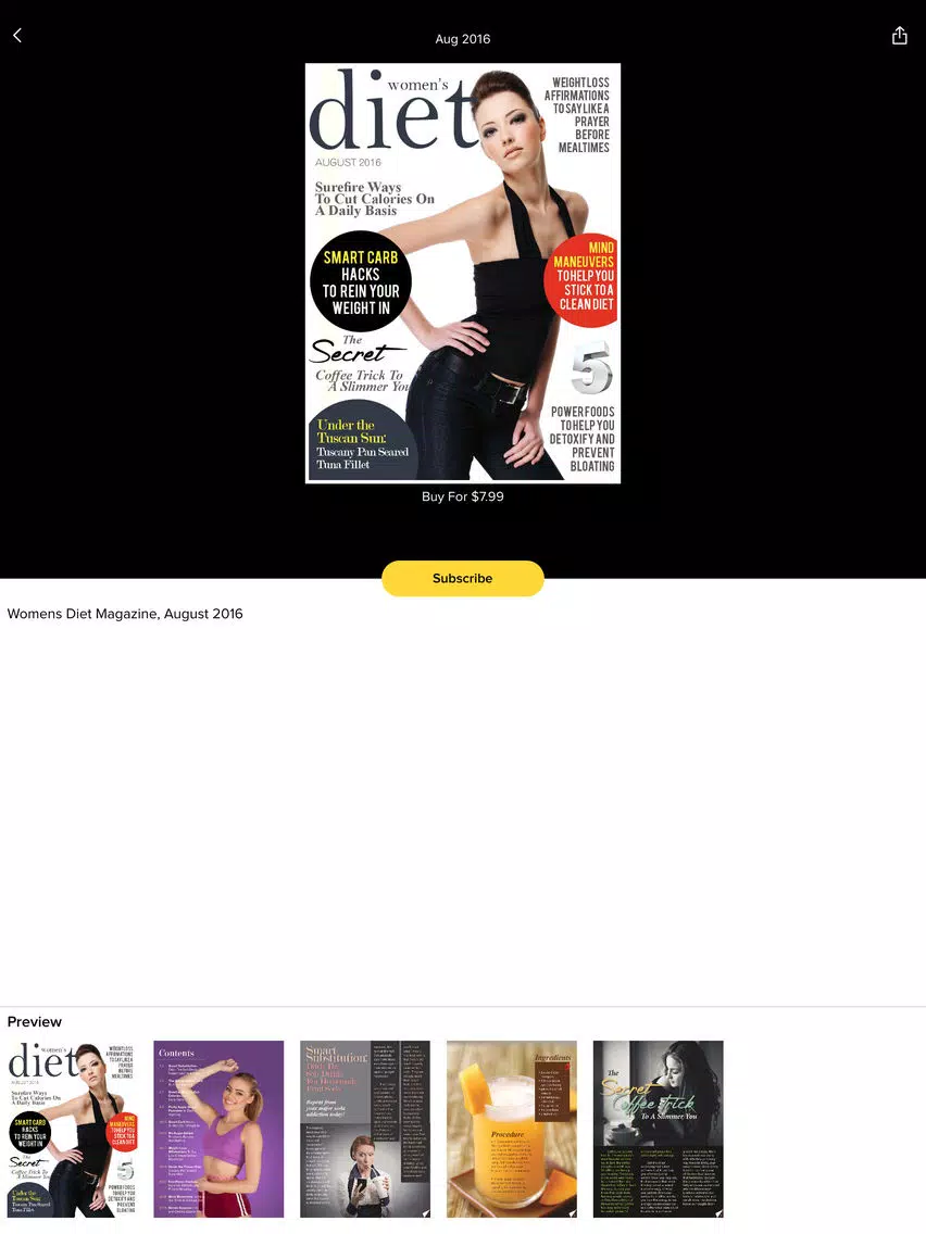 ภาพหน้าจอของ Women’s Diet Magazine iPad 