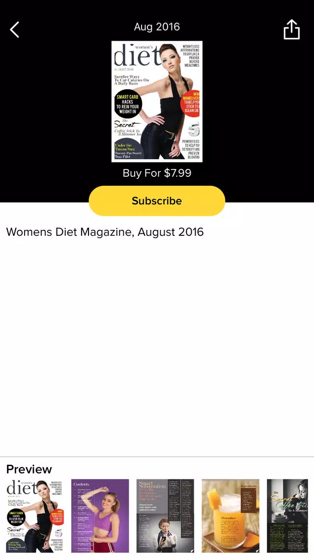 ภาพหน้าจอของ Women’s Diet Magazine