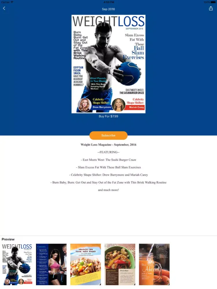 Weight Loss Magazine iPad 應用截圖