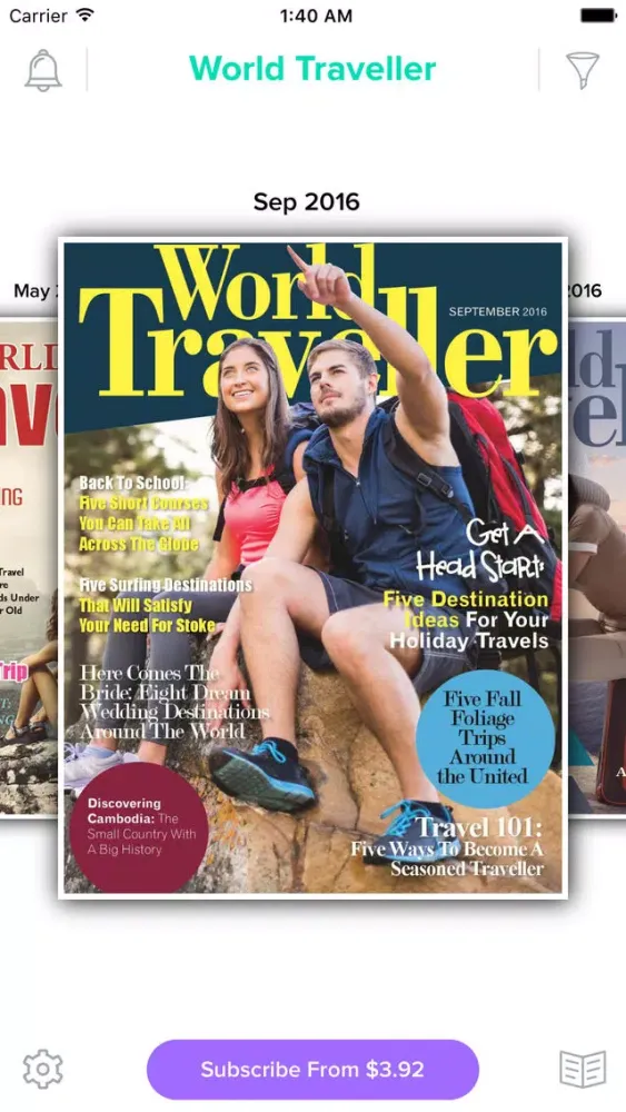 Tangkapan skrin World Traveller Magazine
