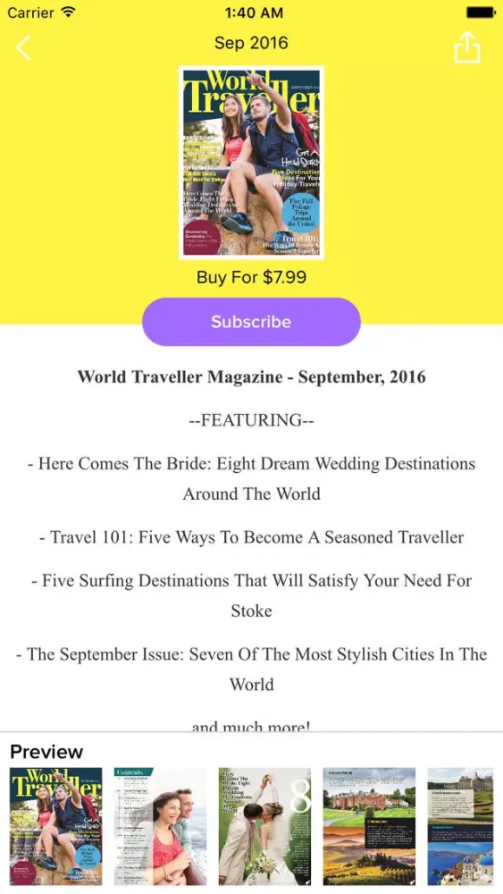 Tangkapan skrin World Traveller Magazine