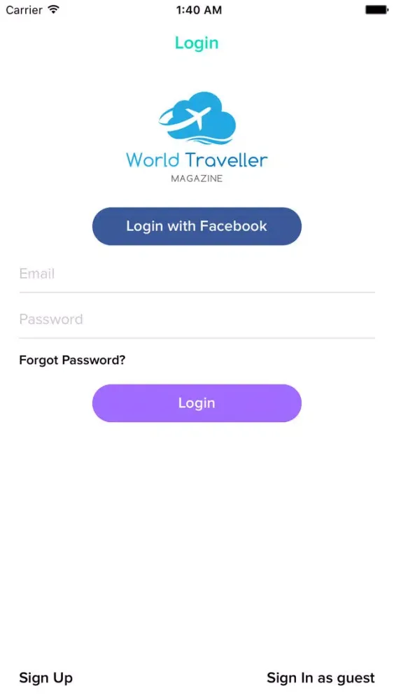 Tangkapan skrin World Traveller Magazine