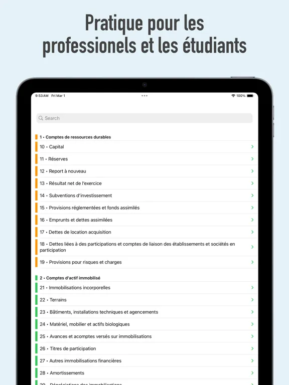 Capturas de tela do SYSCOHADA Révisé iPad 