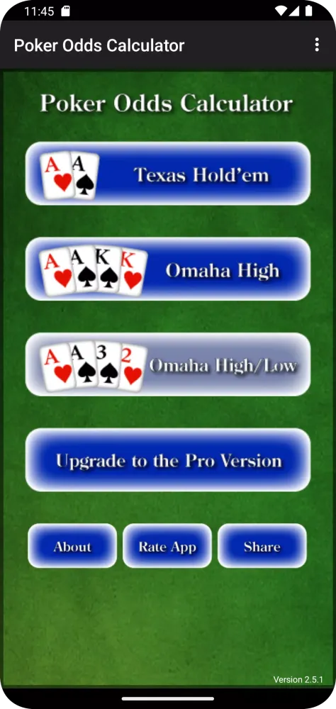 Ảnh chụp màn hình của Poker Odds Calculator