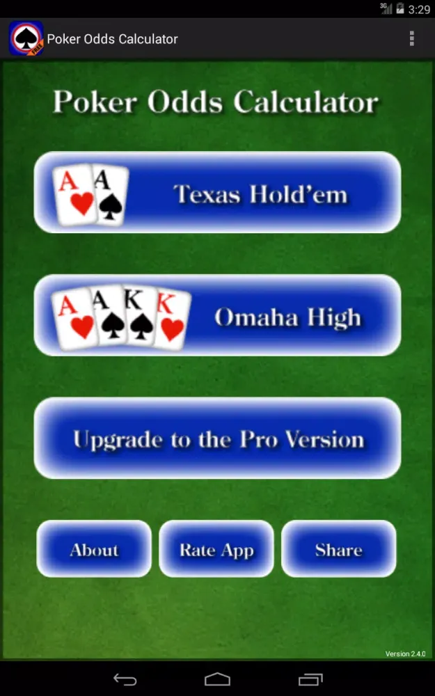 Ảnh chụp màn hình của Poker Odds Calculator