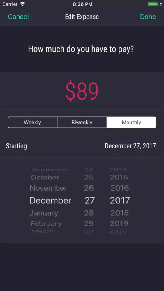 Today's Budget Screenshots