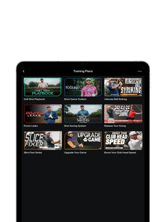 Tangkapan layar Chris Ryan Golf Academy iPad 