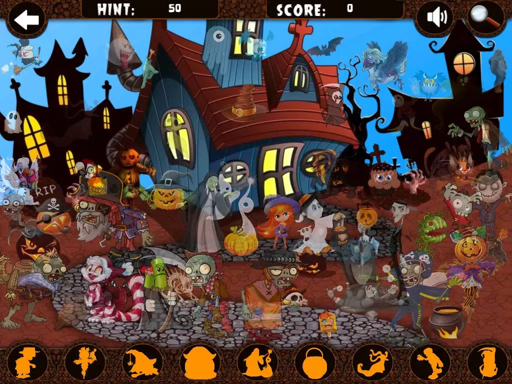 Tangkapan skrin 2014 Halloween party with friends : hidden objects iPad 