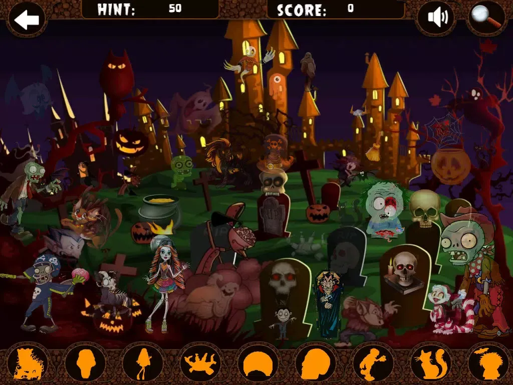 Tangkapan skrin 2014 Halloween party with friends : hidden objects iPad 
