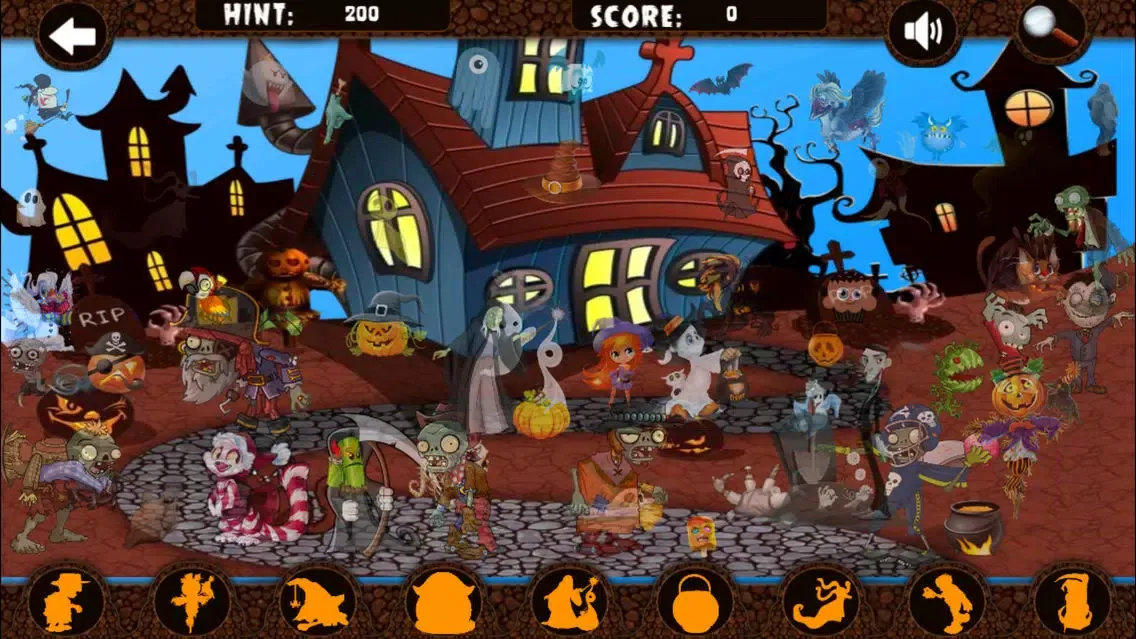 Tangkapan skrin 2014 Halloween party with friends : hidden objects
