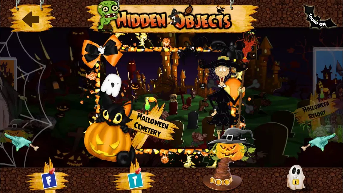 Tangkapan skrin 2014 Halloween party with friends : hidden objects