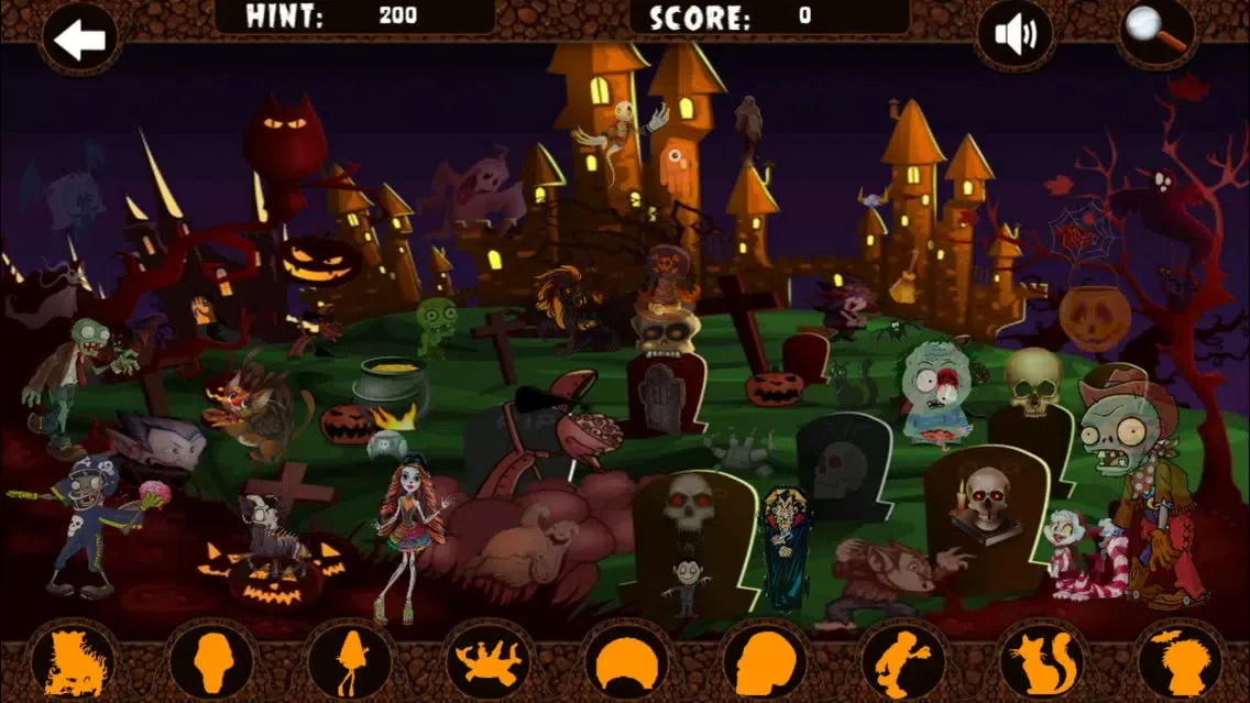 Tangkapan skrin 2014 Halloween party with friends : hidden objects
