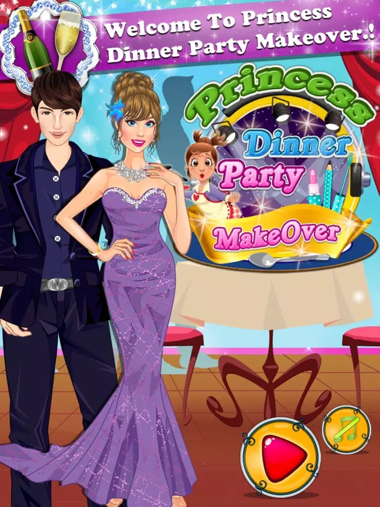 Ảnh chụp màn hình của Princess dinner party makeover iPad 