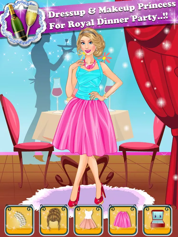 Ảnh chụp màn hình của Princess dinner party makeover iPad 