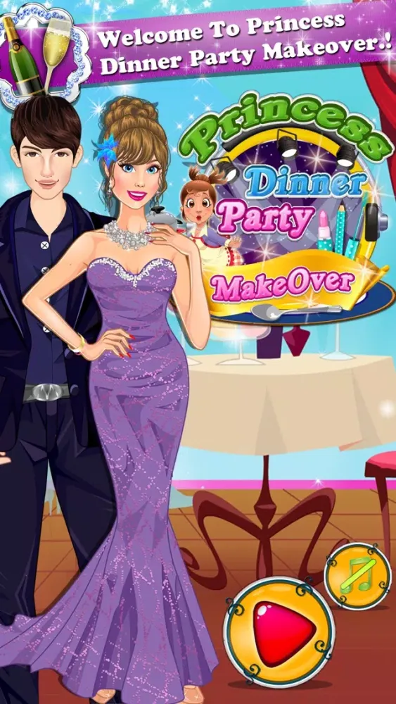 Ảnh chụp màn hình của Princess dinner party makeover