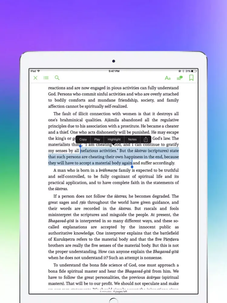 Vedas Collections iPad  Screenshots