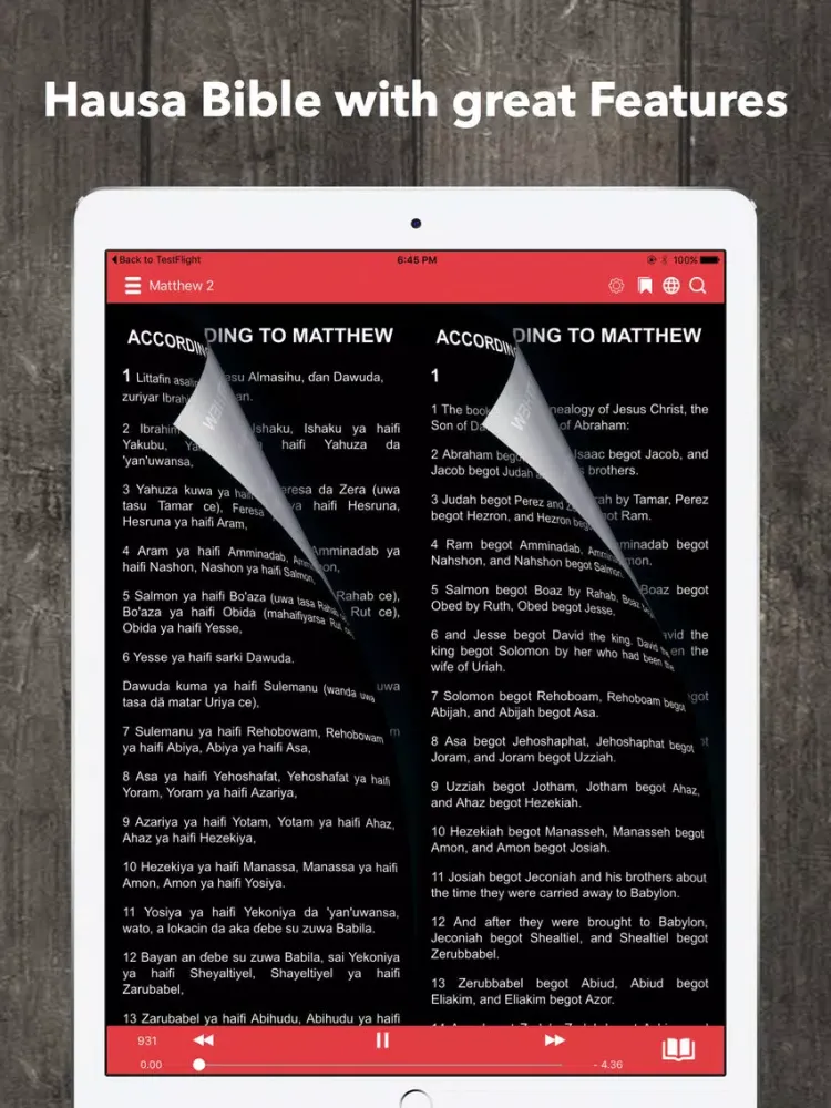 Скриншоты Hausa Bible Audio iPad 