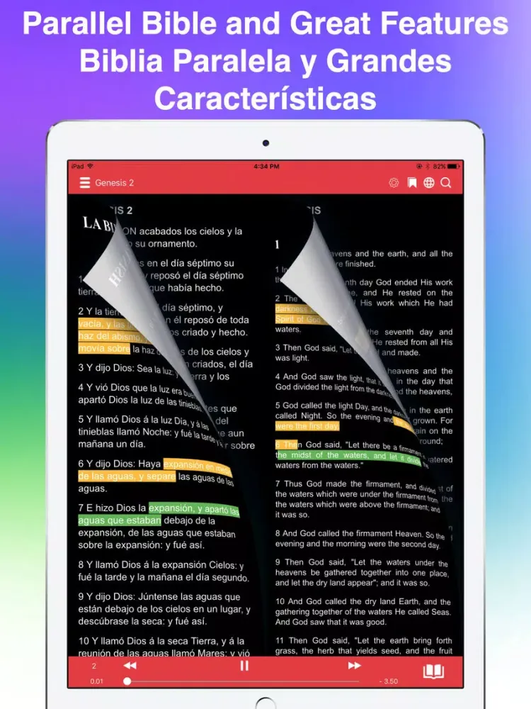 Zrzuty ekranu Spanish Bible Audio Español Audio Biblia iPad 