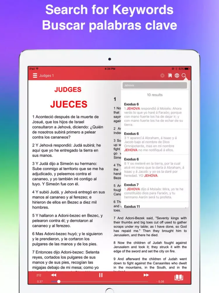 Zrzuty ekranu Spanish Bible Audio Español Audio Biblia iPad 