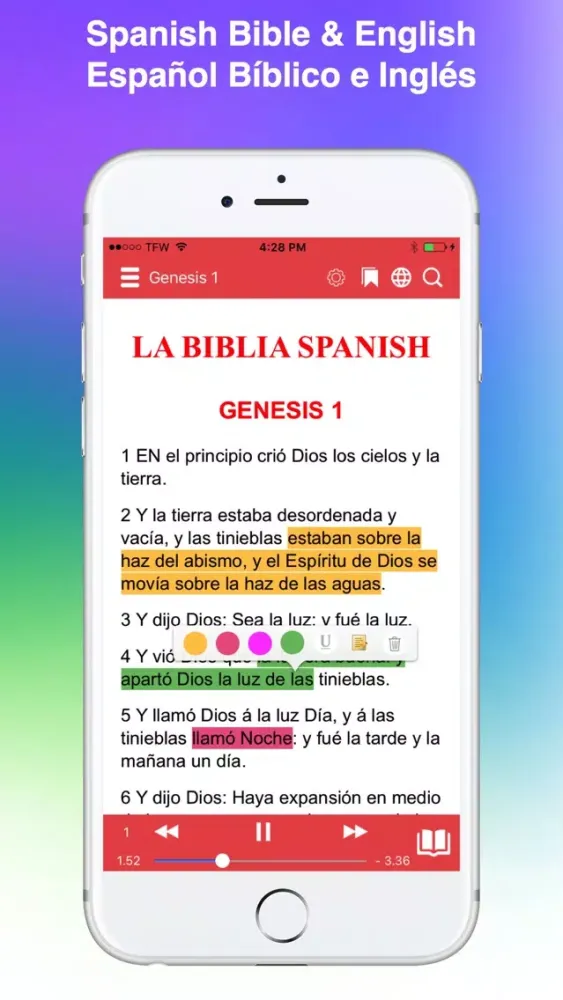Zrzuty ekranu Spanish Bible Audio Español Audio Biblia
