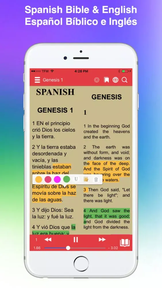 Zrzuty ekranu Spanish Bible Audio Español Audio Biblia