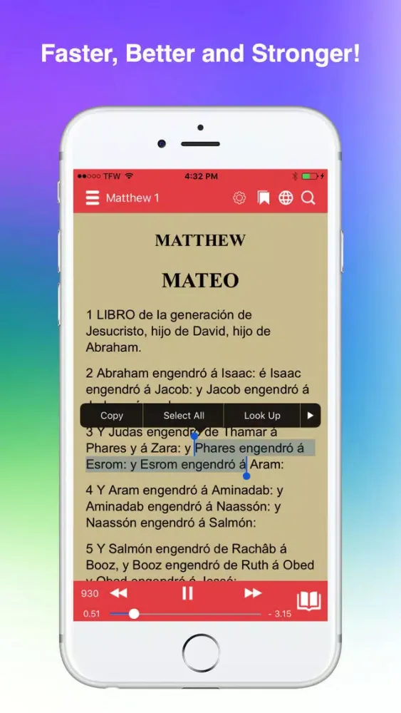 Zrzuty ekranu Spanish Bible Audio Español Audio Biblia
