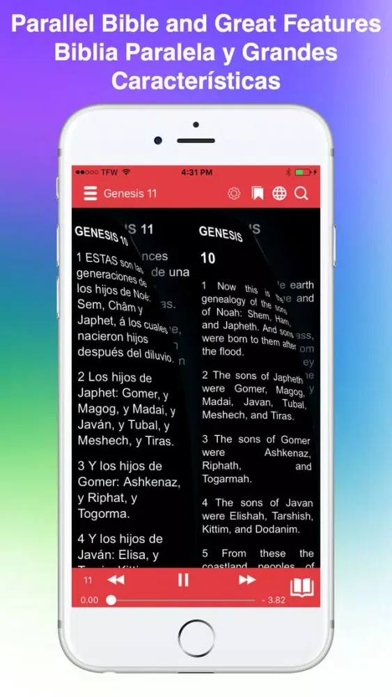 Zrzuty ekranu Spanish Bible Audio Español Audio Biblia