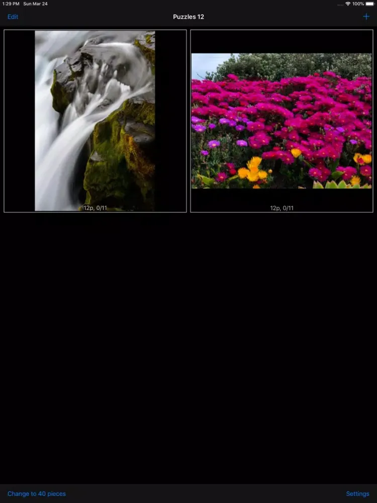 Jigsaw Puzzles, 12+/40+ pieces iPad  Ekran Görüntüleri