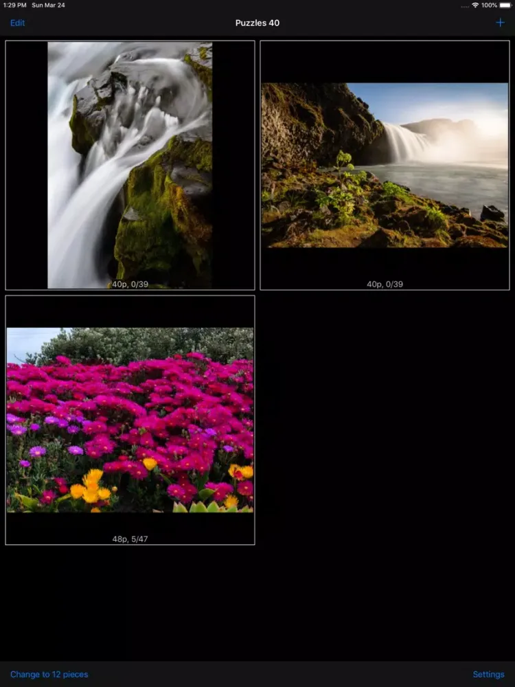 Jigsaw Puzzles, 12+/40+ pieces iPad  Ekran Görüntüleri