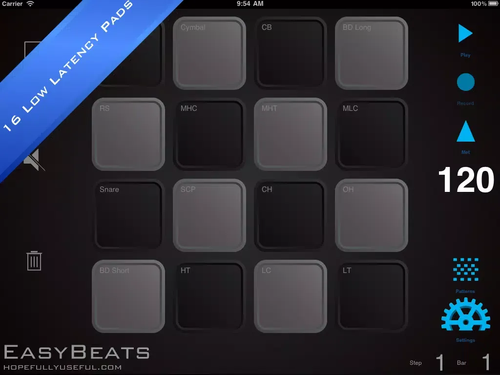 EasyBeats 2 Pro Drum Machine - Beat or Program Drums! iPad  स्क्रीनशॉट