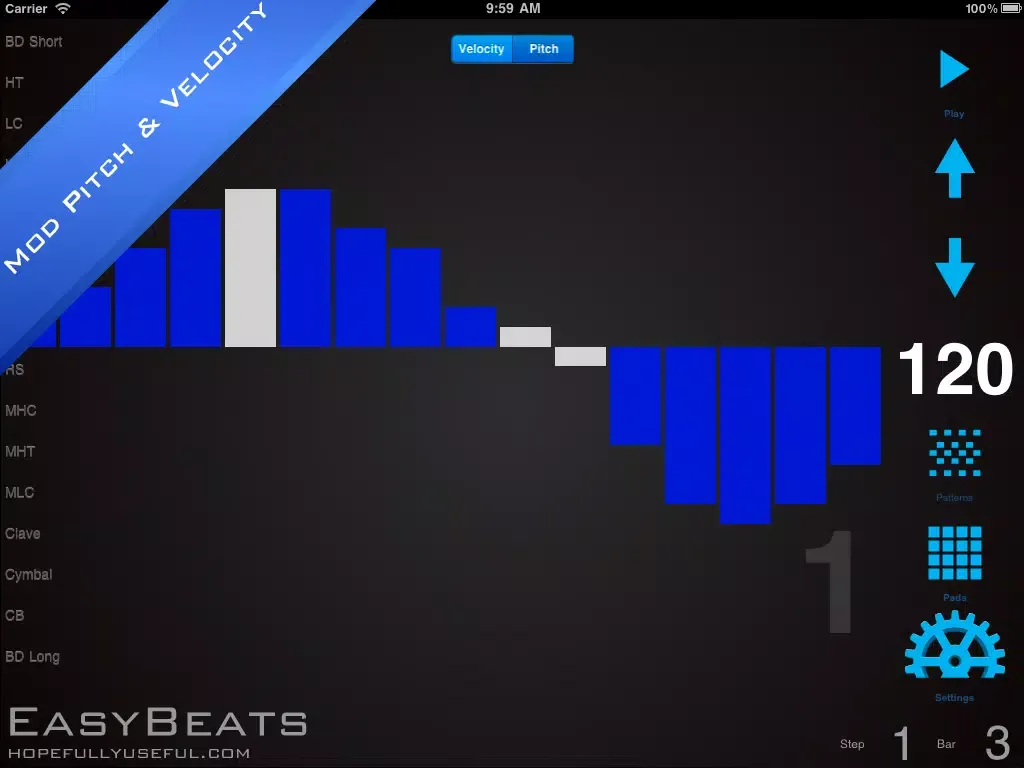 EasyBeats 2 Pro Drum Machine - Beat or Program Drums! iPad  स्क्रीनशॉट