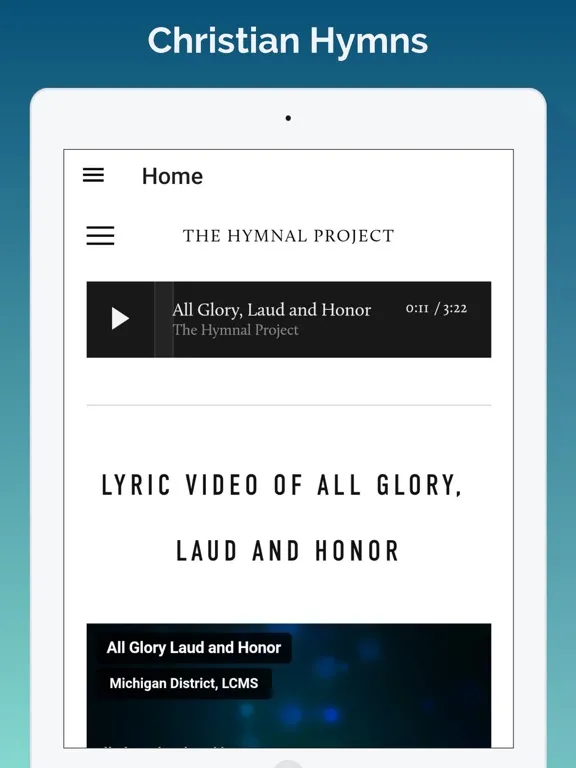 Christian Hymns App iPad 应用截图
