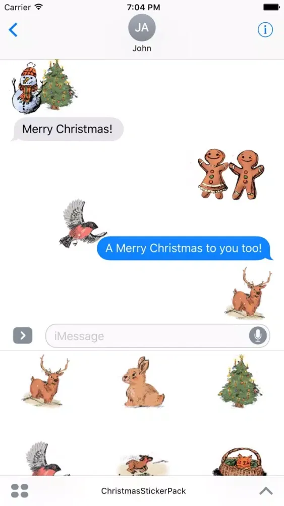 Ảnh chụp màn hình của Christmas Illustrated Sticker Pack