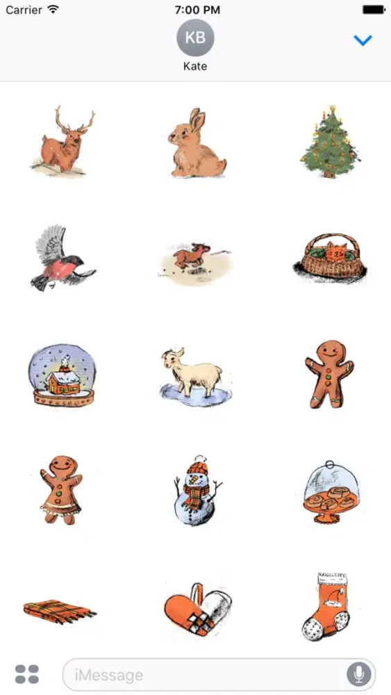 Ảnh chụp màn hình của Christmas Illustrated Sticker Pack