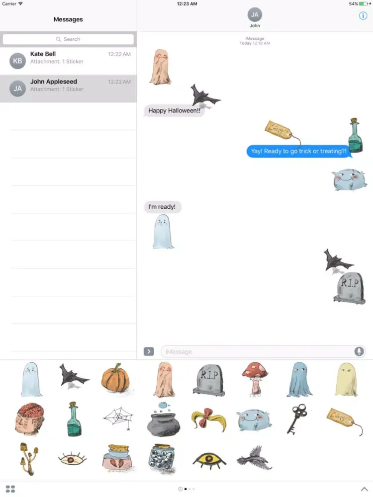 Halloween Illustrated Sticker Pack iPad  Ekran Görüntüleri