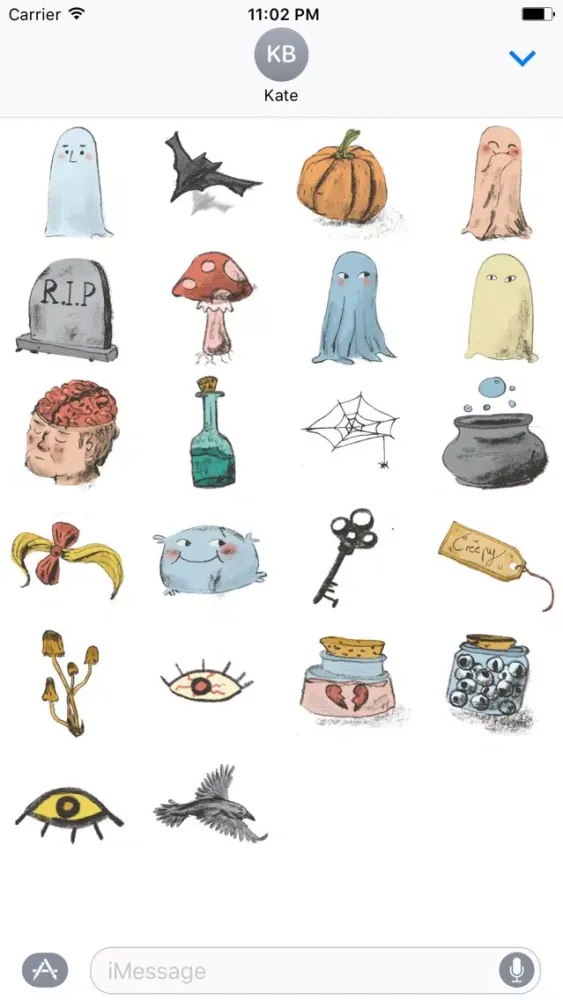 Halloween Illustrated Sticker Pack Ekran Görüntüleri
