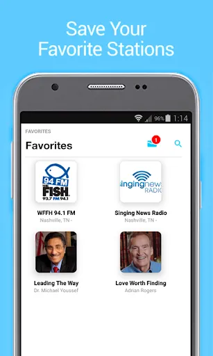 Captures d'écran de Christian Radio