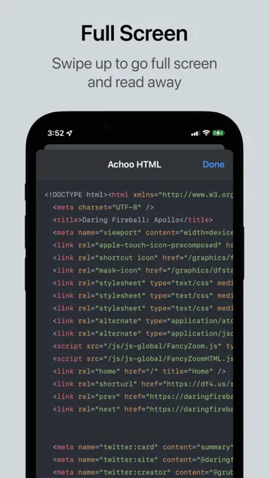 Capturas de pantalla de Achoo HTML Viewer & Inspector