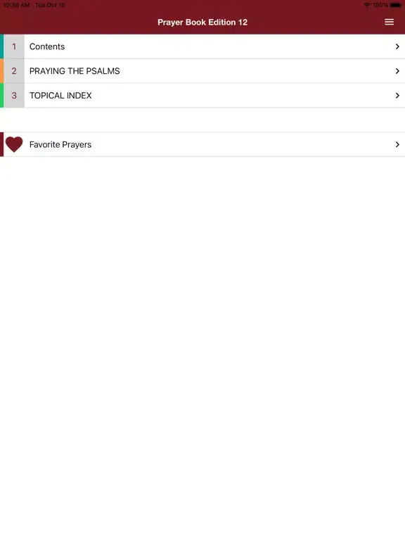 Prayers Book iPad  Screenshots