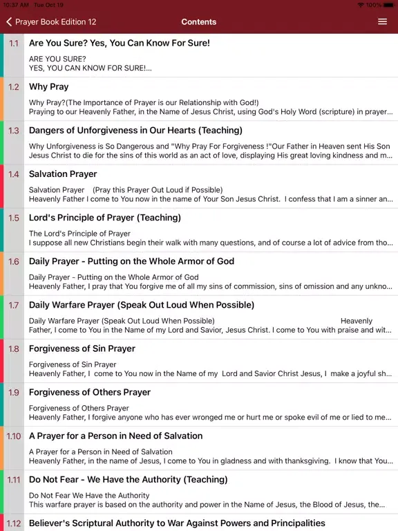 Prayers Book iPad  Screenshots