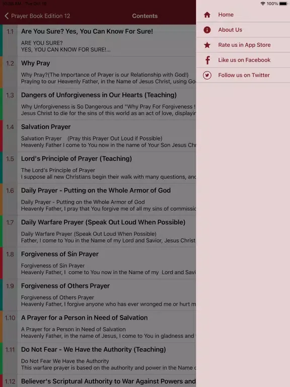Prayers Book iPad  Screenshots
