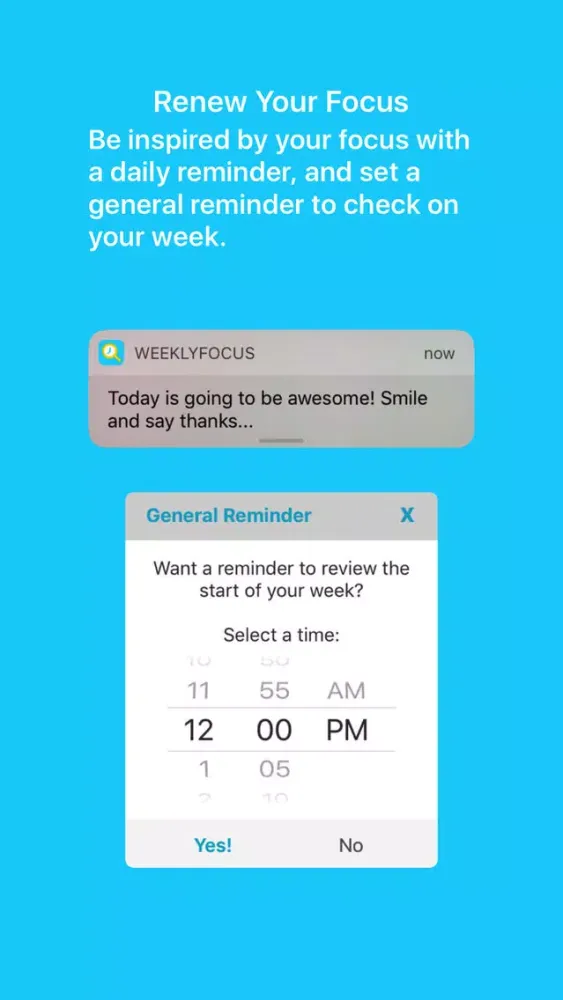 Weekly Focus goal & inspirational planner應用截圖