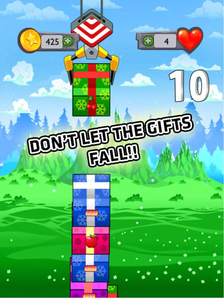Zrzuty ekranu Amazing Christmas Block Tower Madness - use your fingers to push the circle & squares a-cross! iPad 
