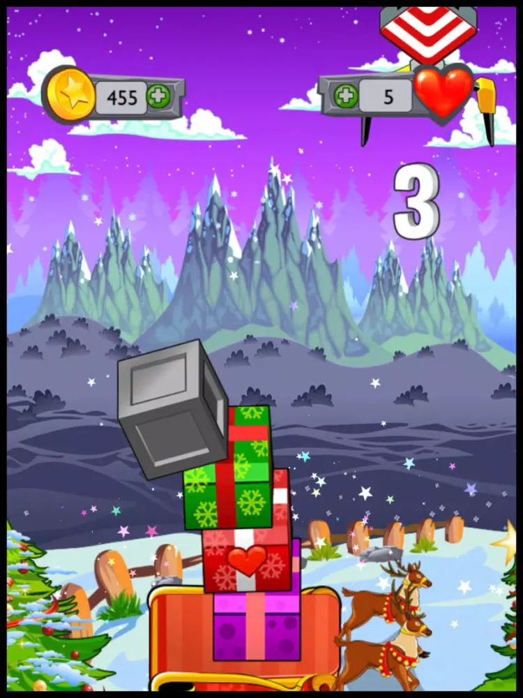 Zrzuty ekranu Amazing Christmas Block Tower Madness - use your fingers to push the circle & squares a-cross! iPad 