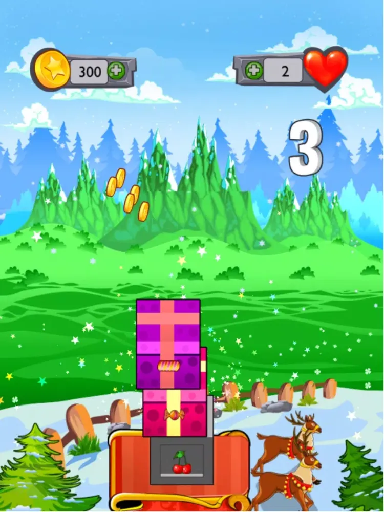 Zrzuty ekranu Amazing Christmas Block Tower Madness - use your fingers to push the circle & squares a-cross! iPad 
