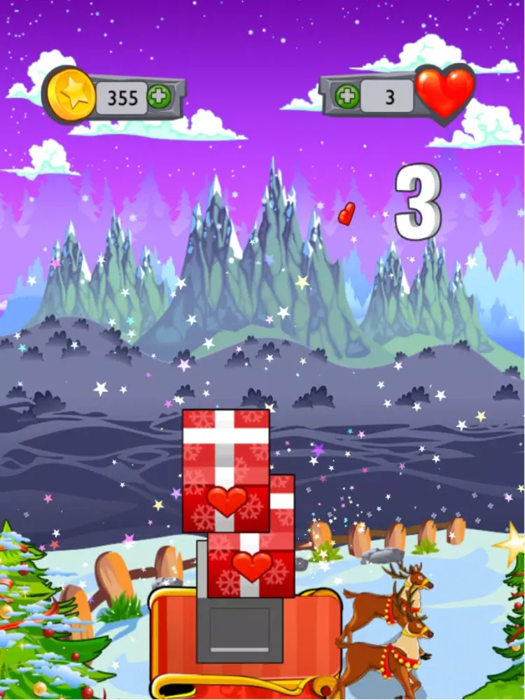 Zrzuty ekranu Amazing Christmas Block Tower Madness - use your fingers to push the circle & squares a-cross! iPad 