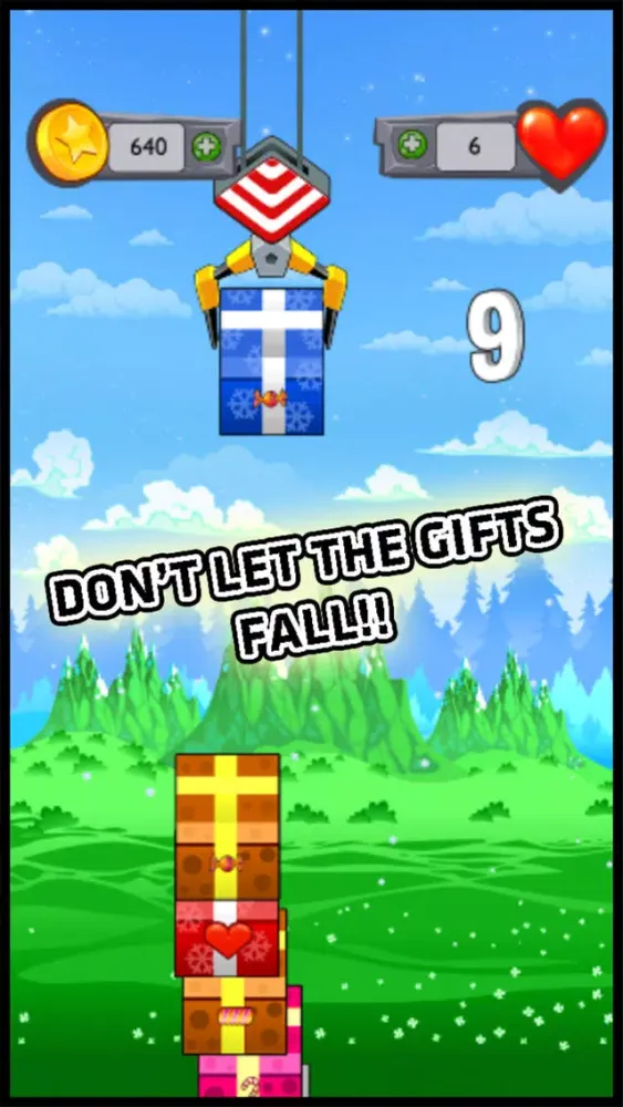 Zrzuty ekranu Amazing Christmas Block Tower Madness - use your fingers to push the circle & squares a-cross!