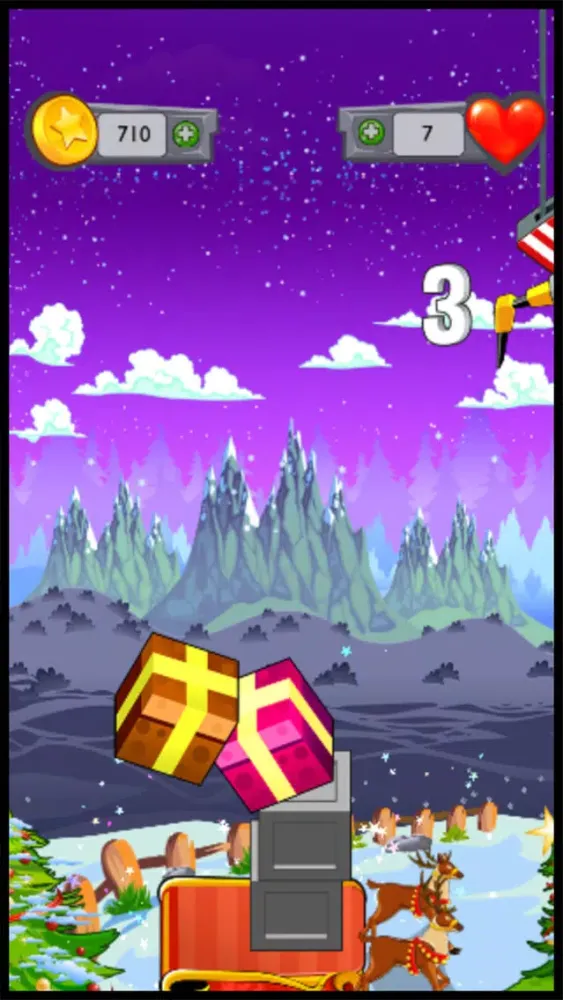 Zrzuty ekranu Amazing Christmas Block Tower Madness - use your fingers to push the circle & squares a-cross!