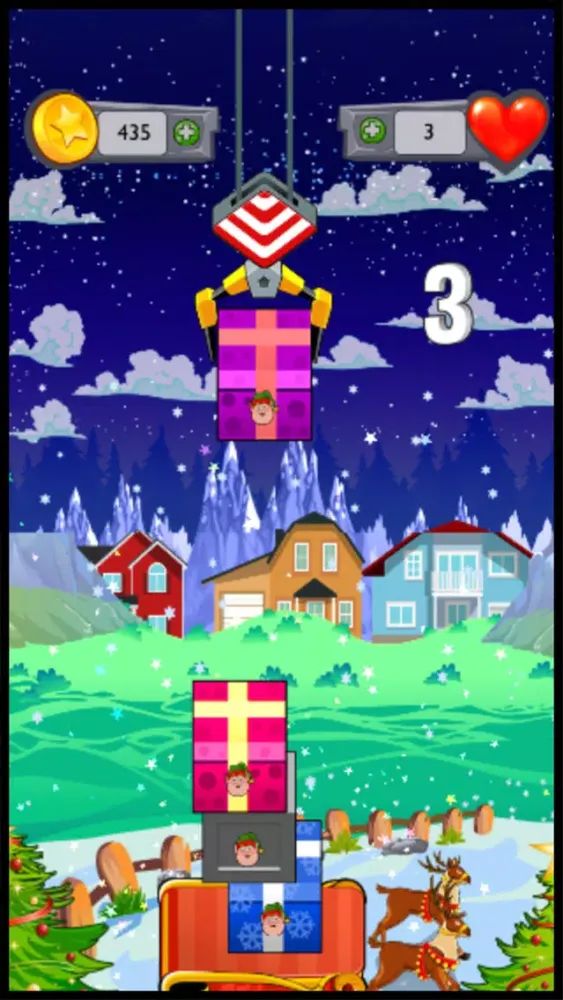 Zrzuty ekranu Amazing Christmas Block Tower Madness - use your fingers to push the circle & squares a-cross!